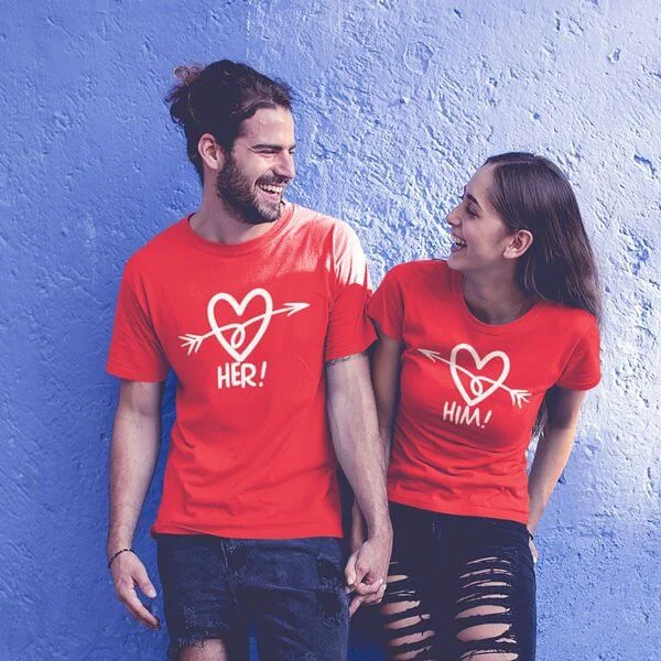 Camisetas de pareja personalizadas baratas