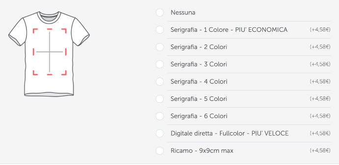 costo stampa digitale su maglietta e serigrafia